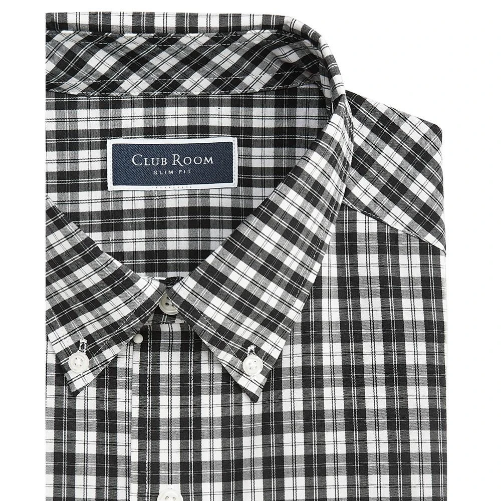 商品Club Room|Men's Moral Slim-Fit Plaid Button-Down Performance Dress Shirt, Created for Macy's,价格¥191,第5张图片详细描述