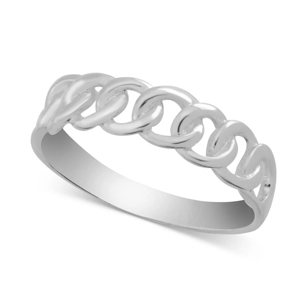 商品Essentials|Linked Ring in Silver-Plate,价格¥76,第1张图片