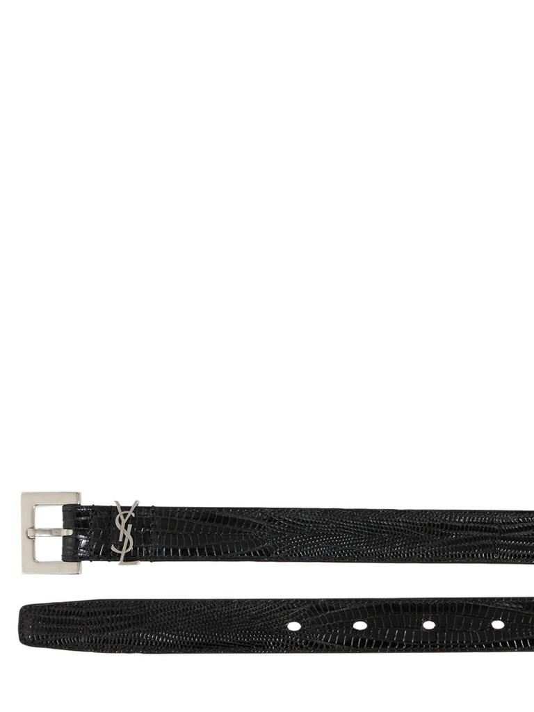 2cm Ysl Embossed Patent Leather Belt商品第2张图片规格展示