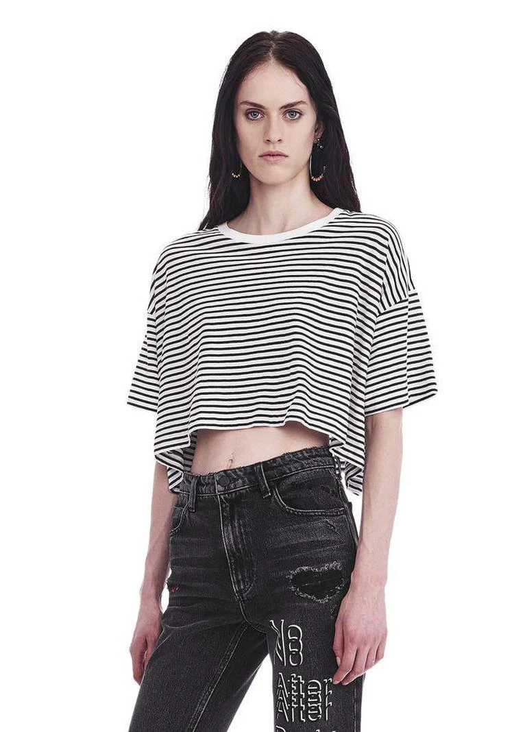 商品Alexander Wang|条纹短款T恤,价格¥520,第5张图片详细描述