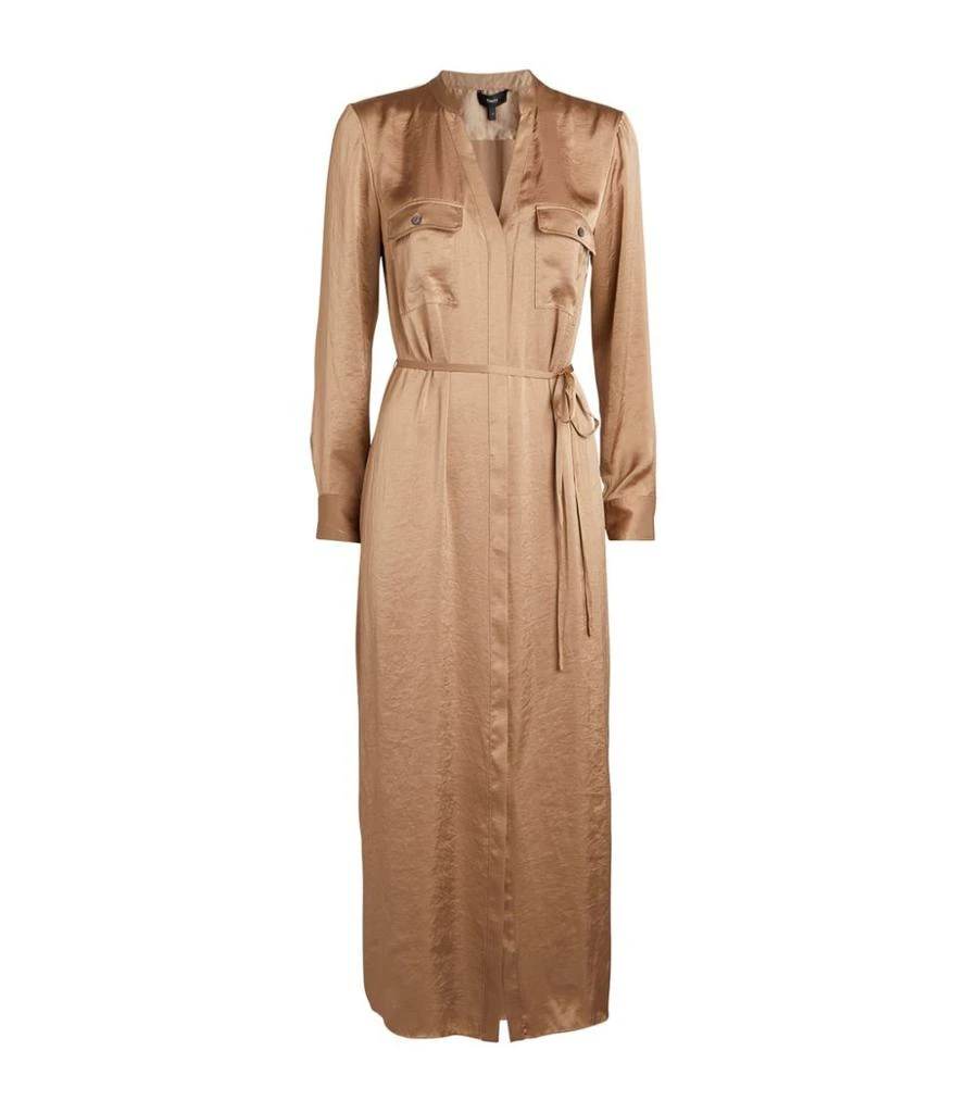商品Theory|Satin Belted Midi Dress,价格¥2788,第1张图片