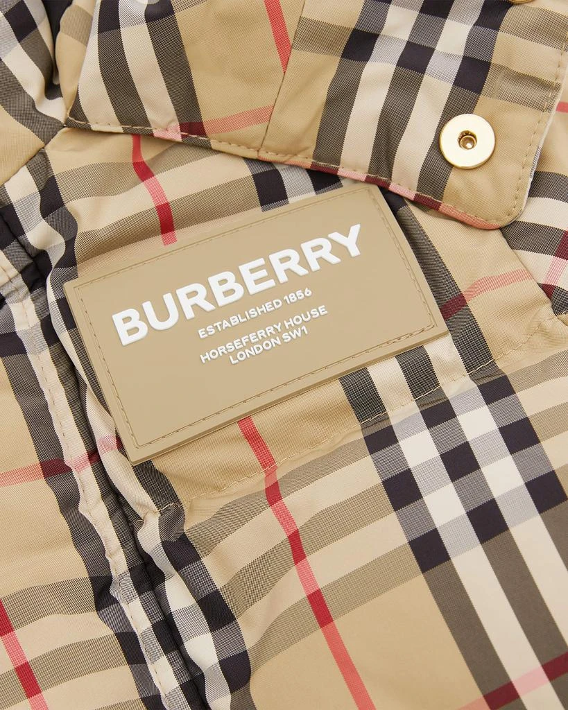 商品Burberry|Boy's Aubin Vintage Check Parka Jacket, Size 3-14,价格¥6680,第4张图片详细描述