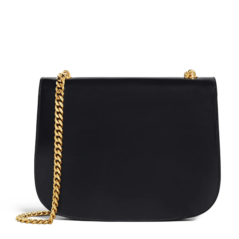【包税】CELINE/赛琳 经典款BESACE TRIOMPHE系列 女士黑色牛皮革金扣金链翻盖开合链条包199273BF4.38NO 商品