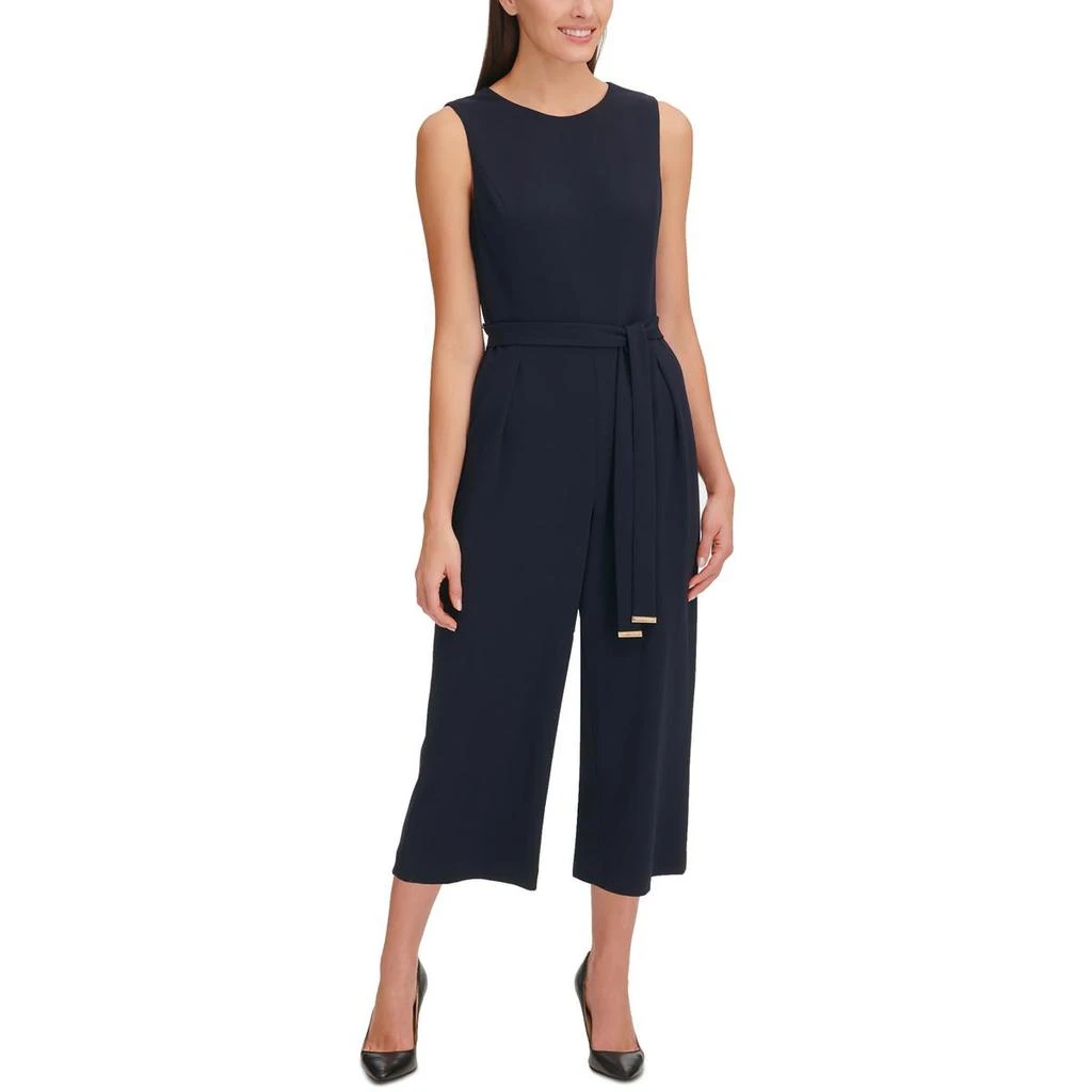 商品Tommy Hilfiger|Tommy Hilfiger Womens Cropped Belted Jumpsuit,价格¥332,第2张图片详细描述