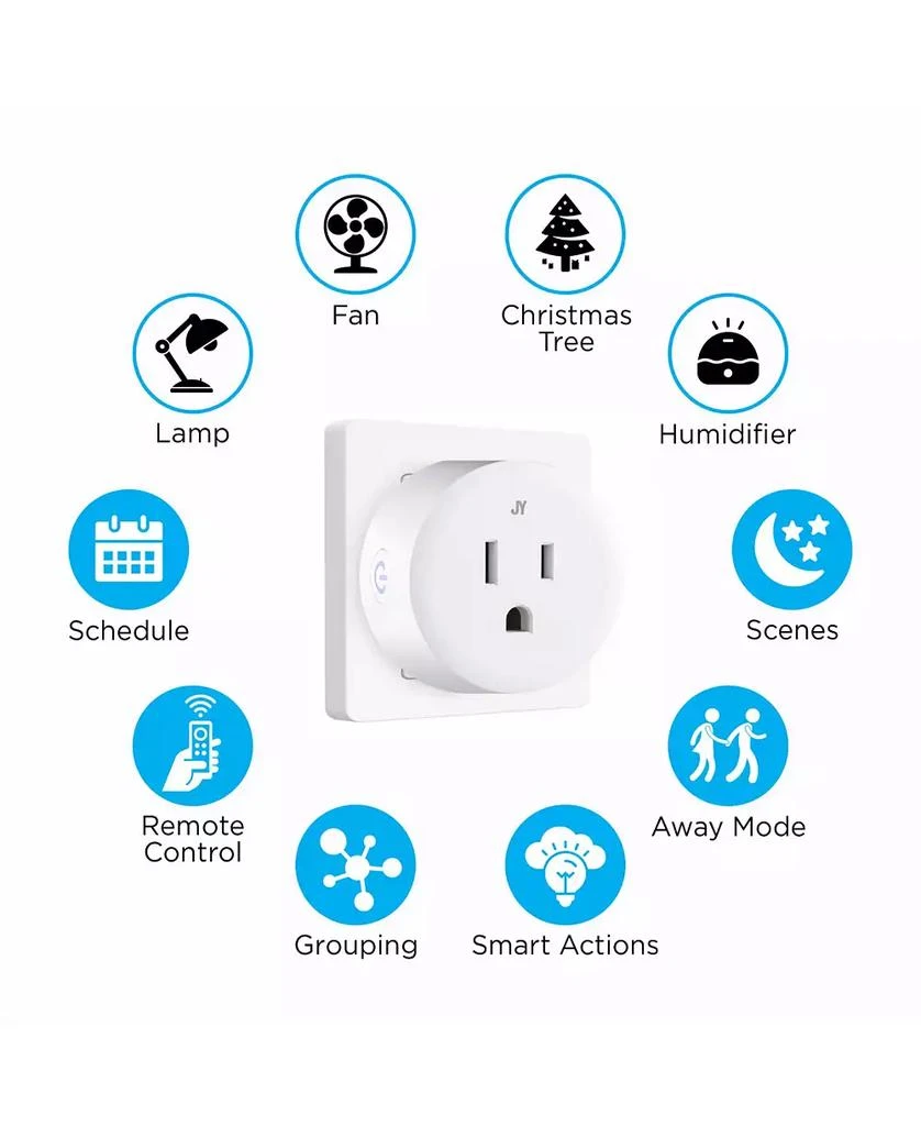 商品JONATHAN Y|Smart Plug - Wi-Fi Remote App Control for Lights Appliances, Set of 2,价格¥329,第5张图片详细描述