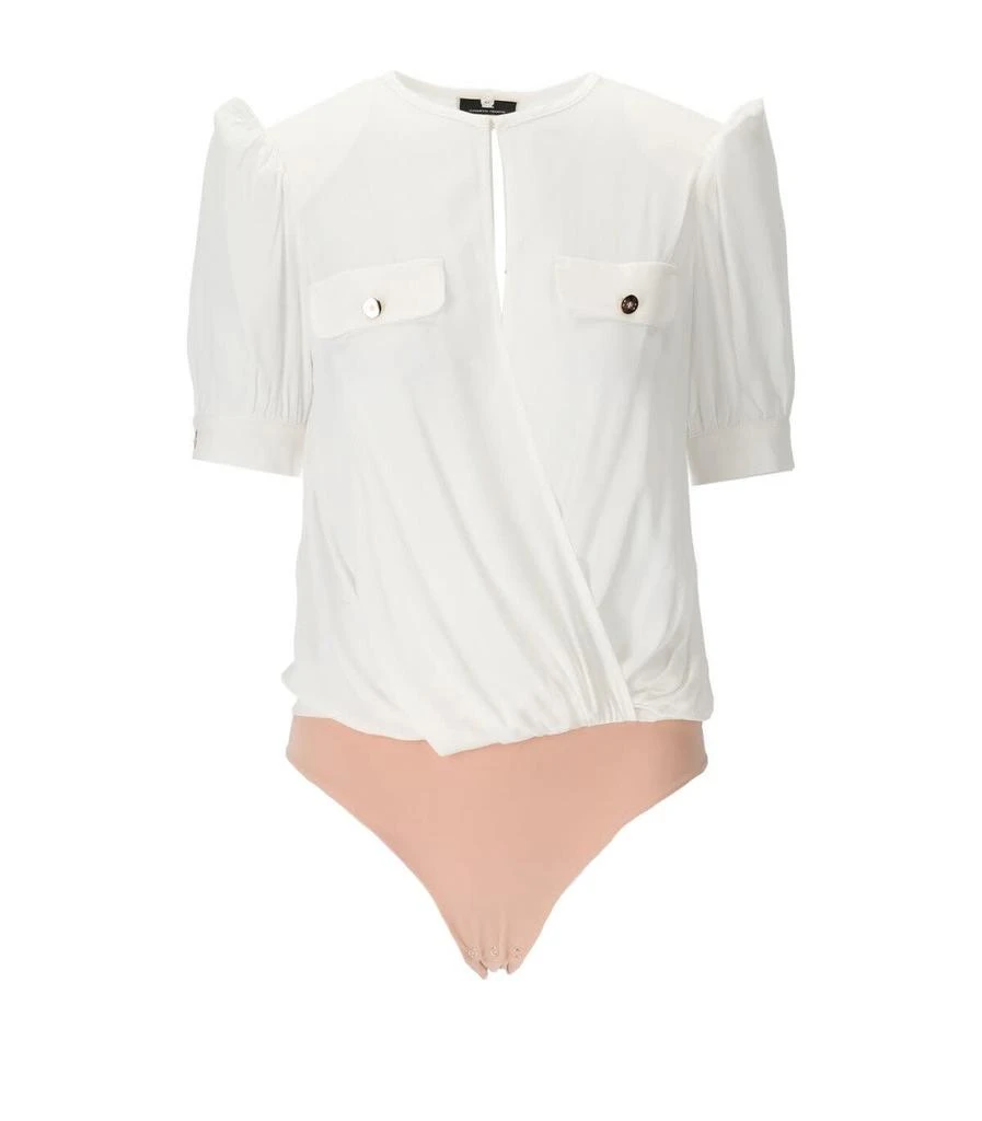 商品ELISABETTA FRANCHI|Ivory Bodysuit Shirt,价格¥3300,第1张图片