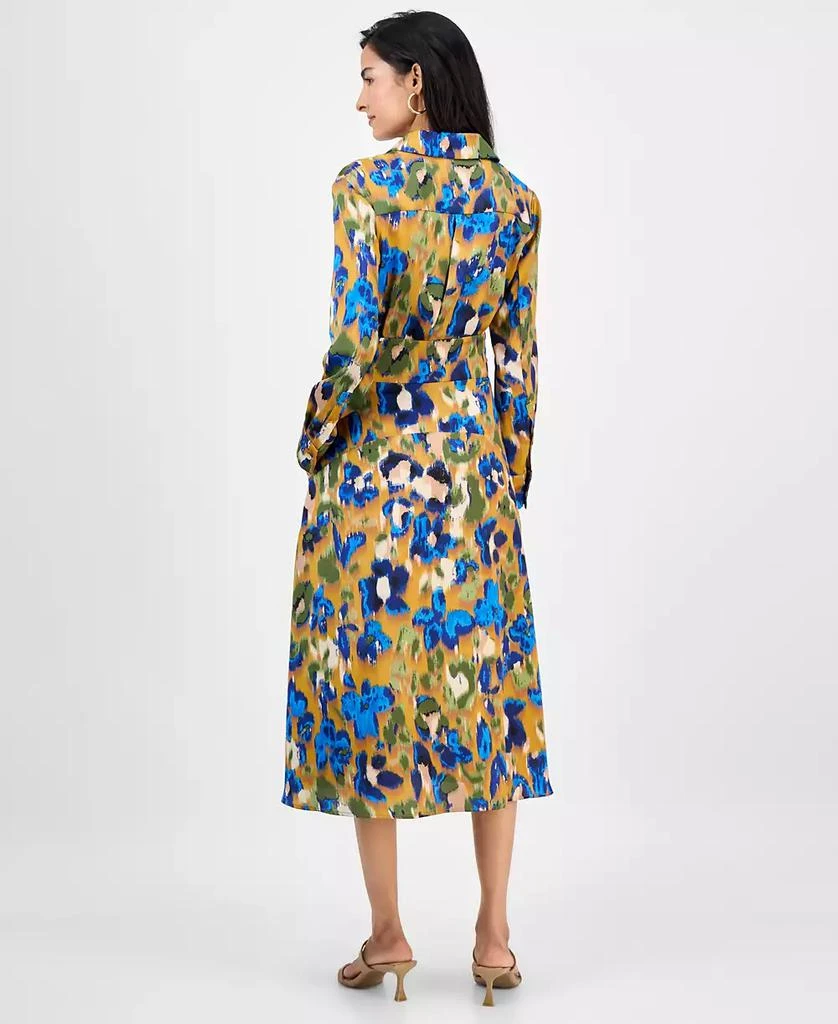 商品Tahari|Women's Printed V-Neck Tie-Waist Midi Dress,价格¥582,第5张图片详细描述