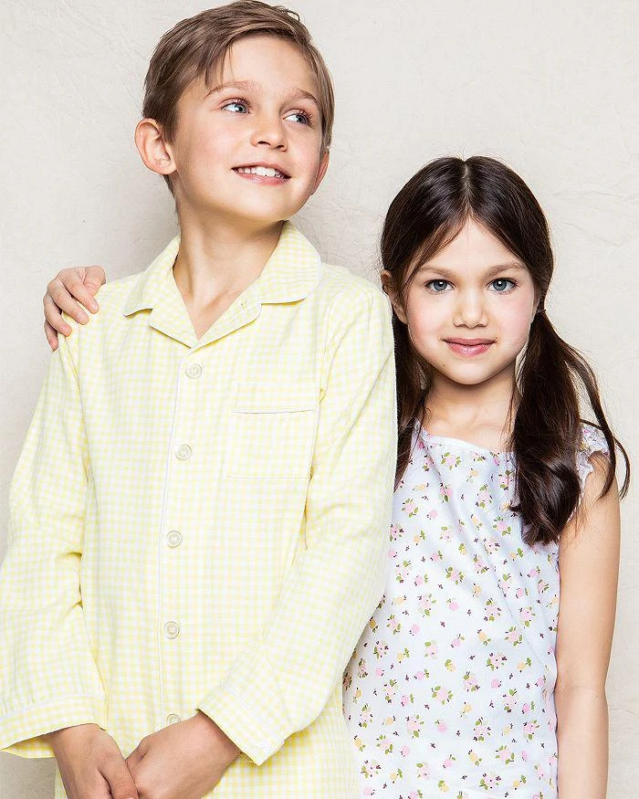商品Petite Plume|Unisex Gingham Pajama Set - Baby, Little Kid, Big Kid,价格¥433,第4张图片详细描述