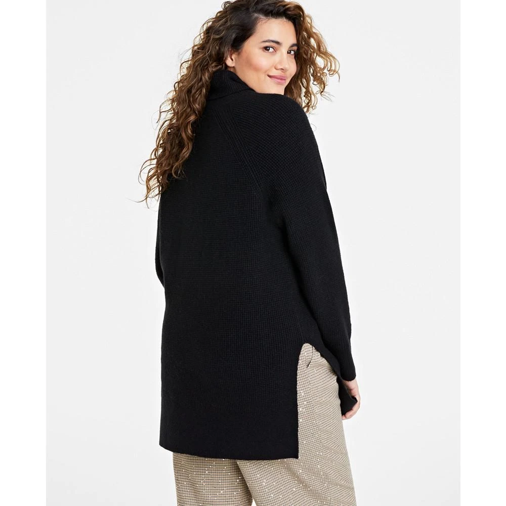 商品On 34th|Women's Turtleneck Waffle-Knit Tunic Sweater, Created for Macy's,价格¥208,第2张图片详细描述