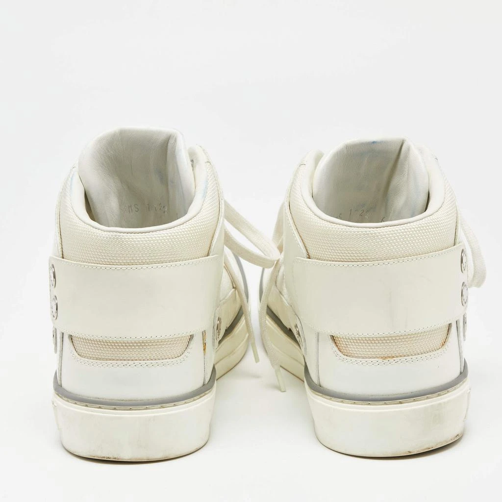 商品[二手商品] Louis Vuitton|Louis Vuitton Off-White Leather and Mesh High-Top Sneakers Size 40,价格¥1456,第5张图片详细描述