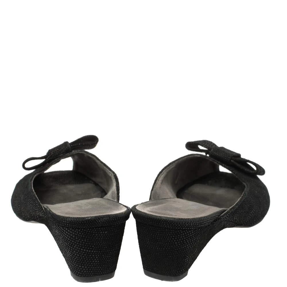 商品[二手商品] Stuart Weitzman|Stuart Weitzman Black Suede Slide Sandals Size 37,价格¥824,第5张图片详细描述
