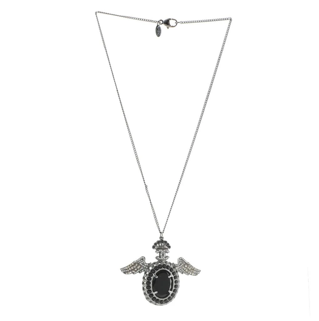 商品[二手商品] Chanel|Chanel Black Rhinestones Cabochon Beads Oval Wing Pendant Necklace,价格¥14420,第1张图片