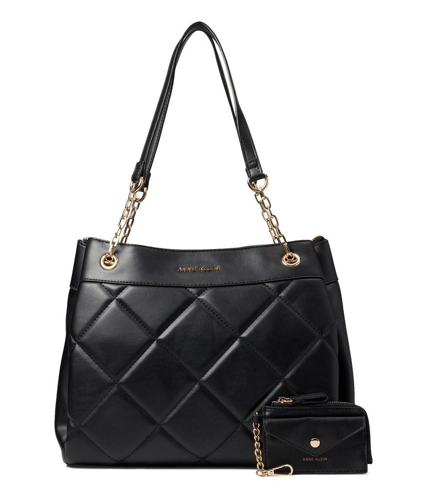 商品Anne Klein|Quilted Satchel with Card Case,价格¥347-¥381,第1张图片