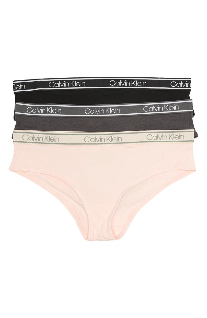 Calvin Klein Comfort Mid Rise Hipster - Pack of 3 Hy5-Black