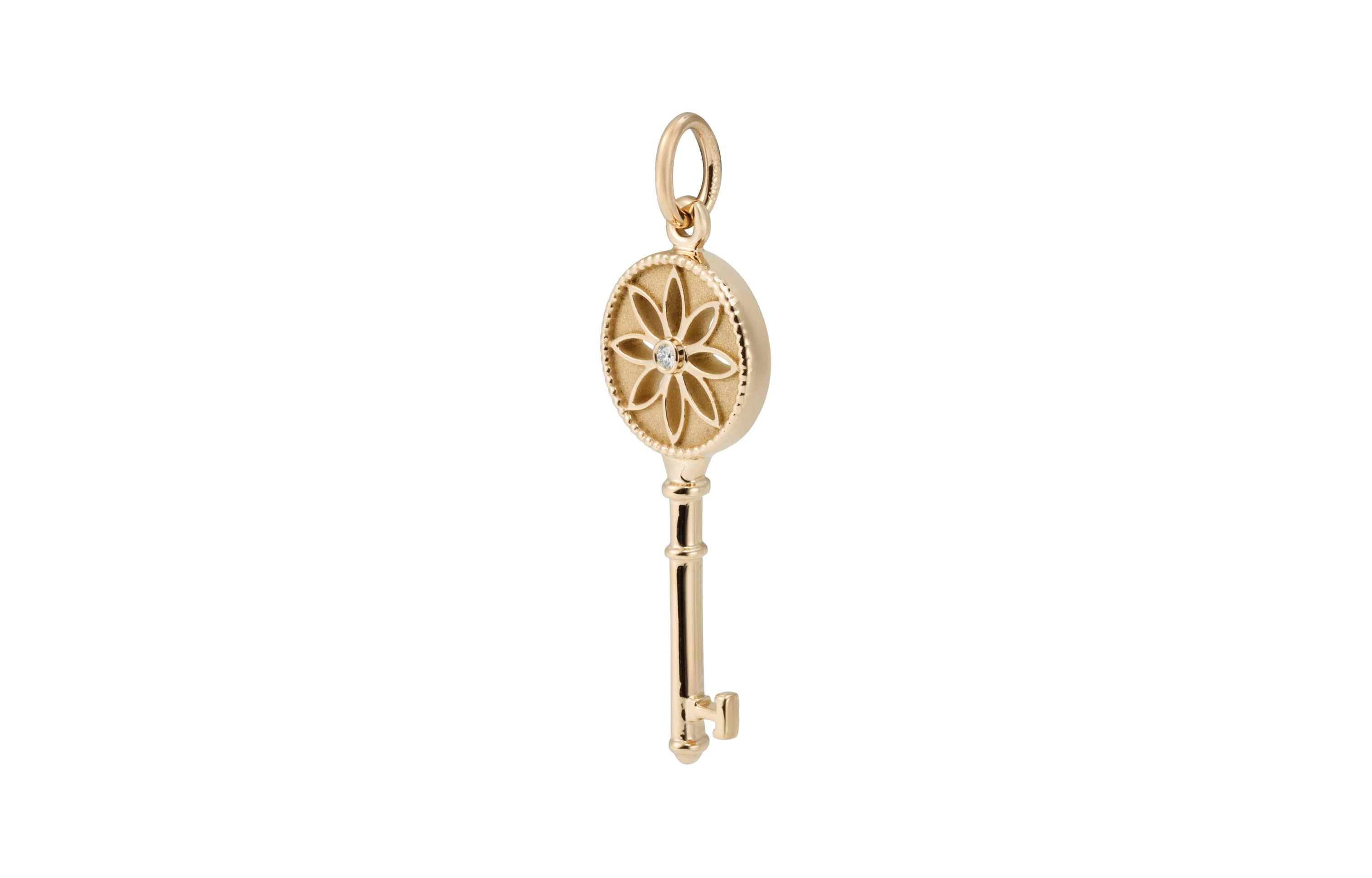 商品[国内直发] Tiffany & Co.|[预售3天]蒂芙尼 18K玫瑰金雏菊钥匙吊坠 女款 玫瑰金色,价格¥5703,第4张图片详细描述