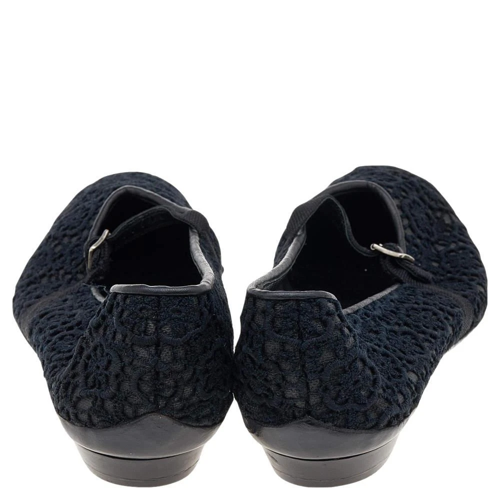 商品[二手商品] Salvatore Ferragamo|Salvatore Ferragamo Black Lace Ballet Flats Size 38.5,价格¥1524,第5张图片详细描述