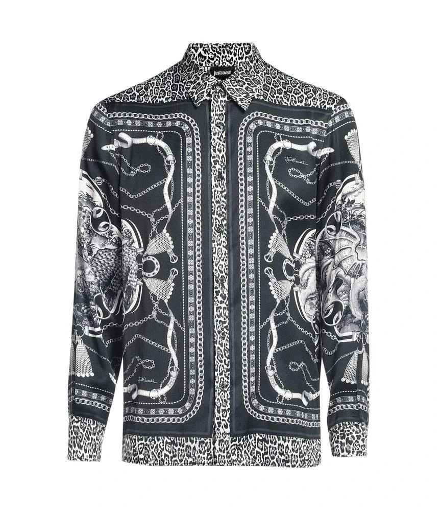 商品Just Cavalli|Just Cavalli Leopard-Printed Long-Sleeved Buttoned Shirt,价格¥1918,第1张图片