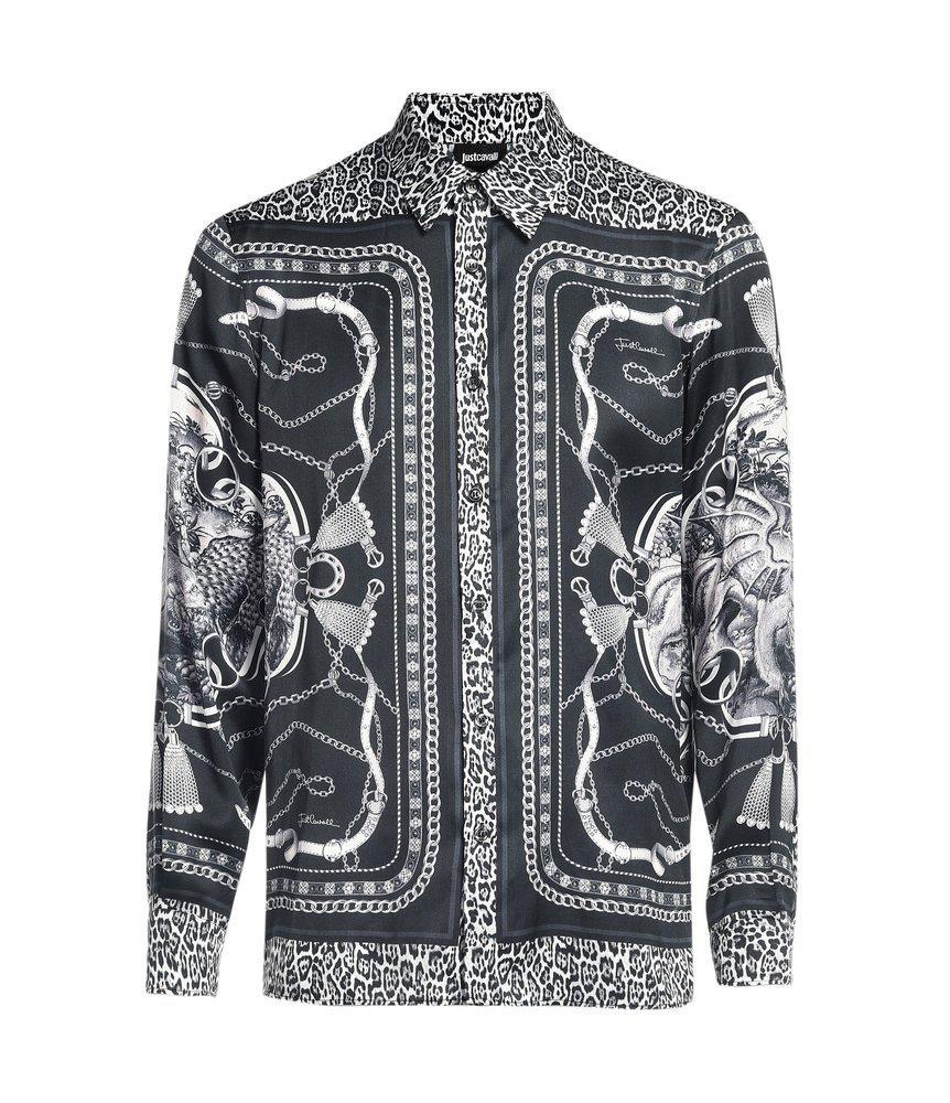 商品Just Cavalli|Just Cavalli Leopard-Printed Long-Sleeved Buttoned Shirt,价格¥1652-¥2287,第1张图片