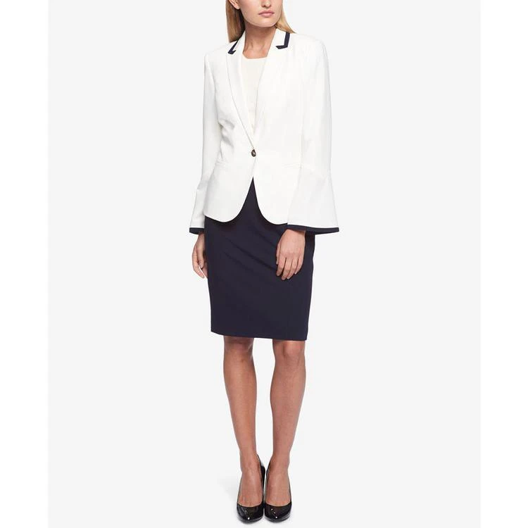 商品Tommy Hilfiger|Contrast-Trim Bell-Sleeve Blazer,价格¥596,第3张图片详细描述