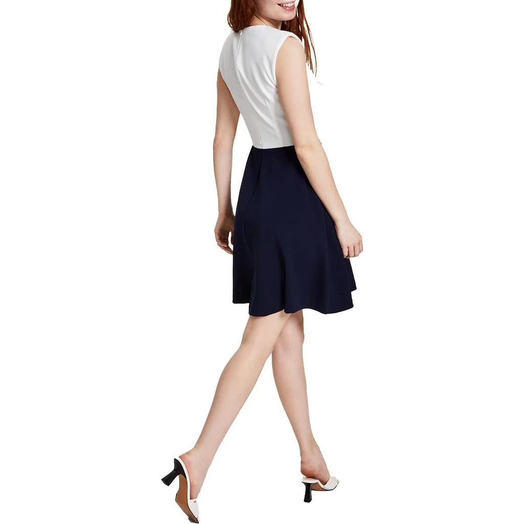 商品DKNY|DKNY Womens Crepe Colorblock Fit & Flare Dress,价格¥79,第2张图片详细描述