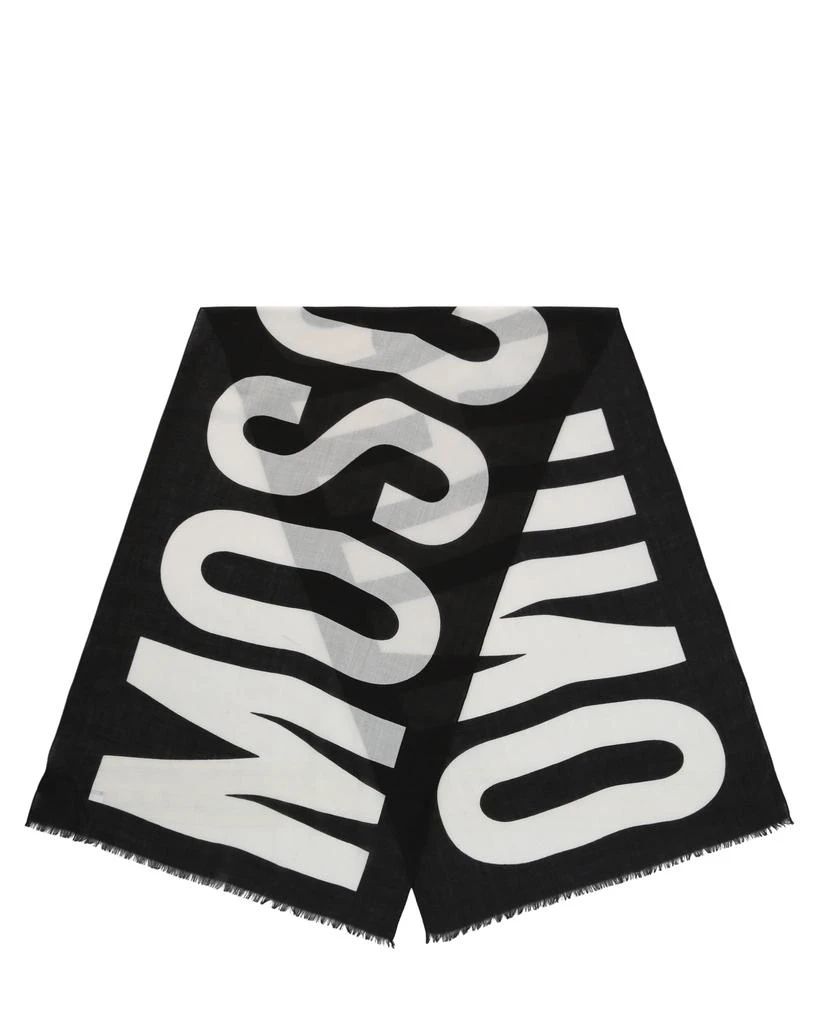 商品Moschino|Logo Print Wool Scarf,价格¥530,第2张图片详细描述