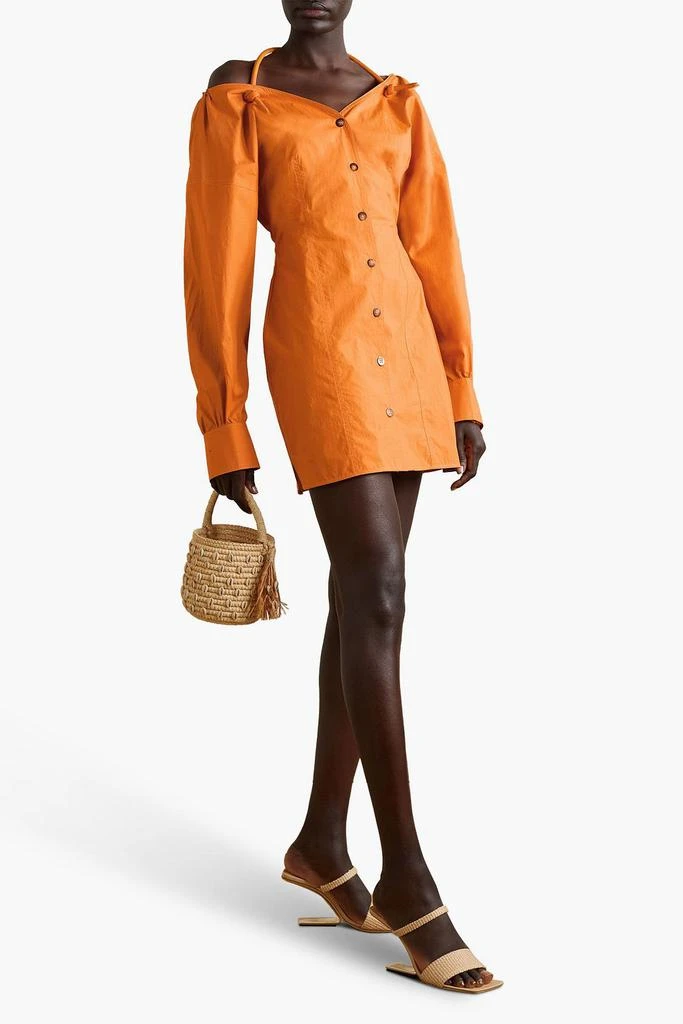 商品Nanushka|Alyssa cold-shoulder cotton-poplin mini dress,价格¥805,第2张图片详细描述