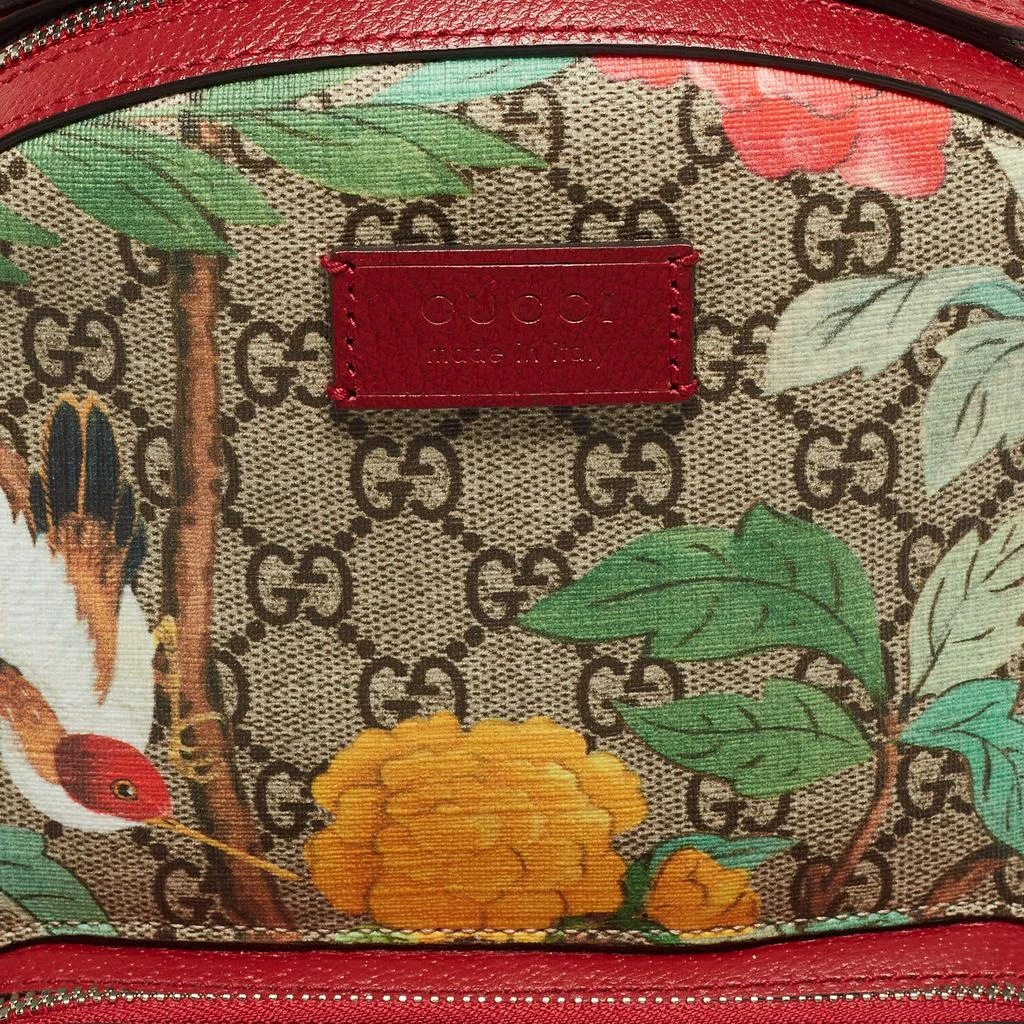 商品Gucci|Gucci Red/Beige/GG Supreme Canvas and Leather Small Tian Print Backpack,价格¥9278,第4张图片详细描述