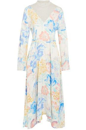 商品Vetements|Asymmetric jersey-paneled floral-print crepe de chine midi dress,价格¥2836,第1张图片