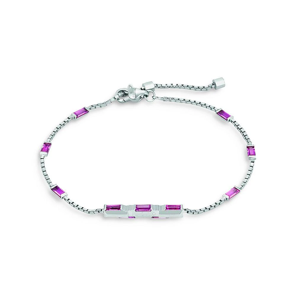 商品Gucci|18K White Gold Link to Love Rubellite Box Link Bracelet,价格¥21580,第1张图片