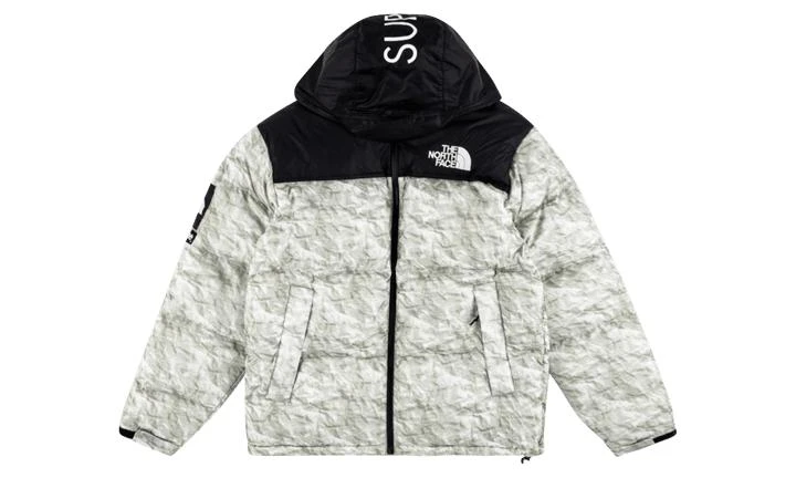 商品Supreme|Supreme TNF Paper Print Nuptse Jacket,价格¥8780-¥12142,第1张图片