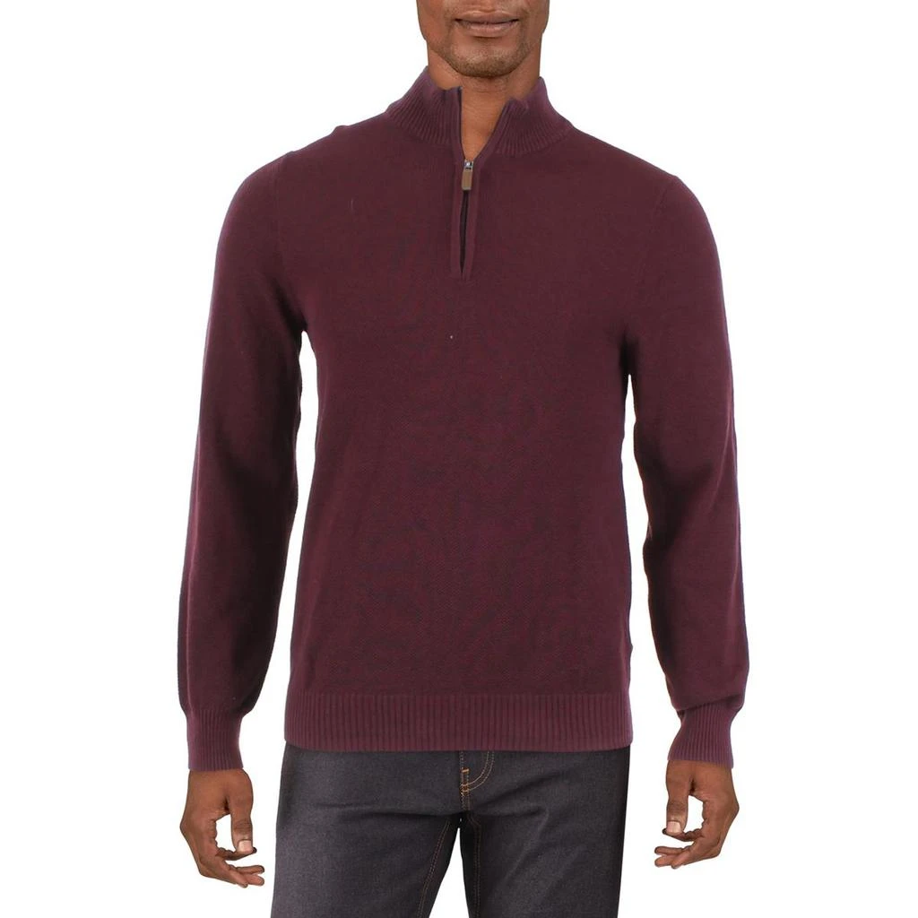 商品Club Room|Club Room Mens Cotton 1/4 Zip Pullover Sweater,价格¥98,第2张图片详细描述