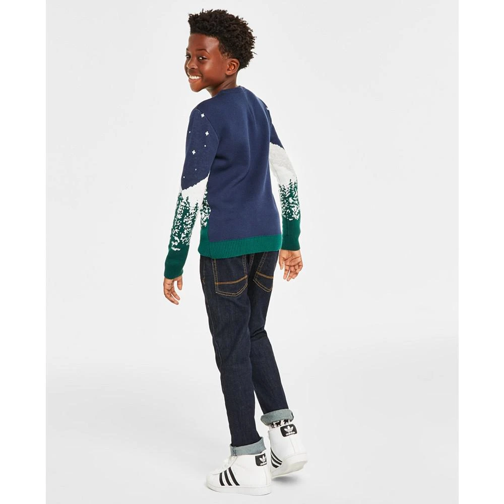 商品Charter Club|Holiday Lane Big Boys Snowy Landscape Crewneck Sweater, Created for Macy's,价格¥88,第2张图片详细描述