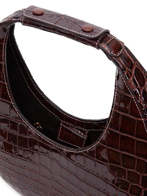 商品Staud|Moon Croc-Embossed Leather Hobo Bag,价格¥1218,第4张图片详细描述