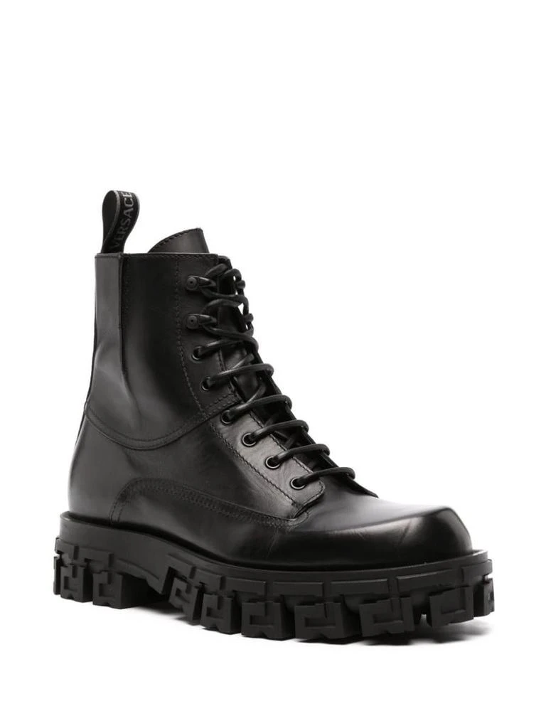 商品Versace|VERSACE Leather lace-up ankle boots,价格¥5186,第2张图片详细描述