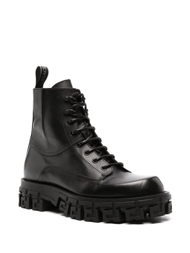 商品Versace|VERSACE Leather lace-up ankle boots,价格¥3892,第2张图片详细描述