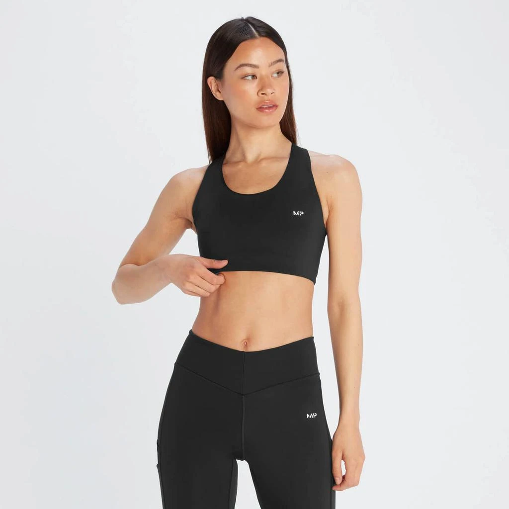 商品Myprotein|MP Women's Tempo Cross Back Sports Bra - Black,价格¥109,第1张图片