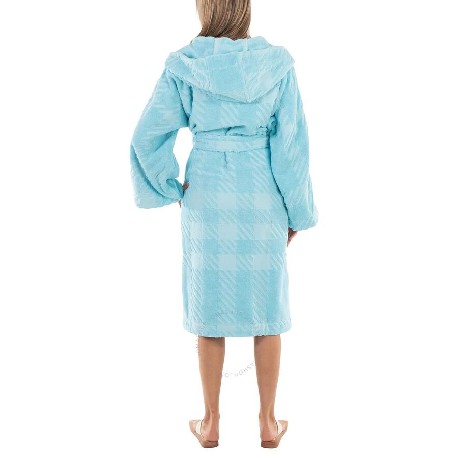 商品Burberry|Check-Pattern Cotton Robe Bright Blue Topaz,价格¥2224,第3张图片详细描述