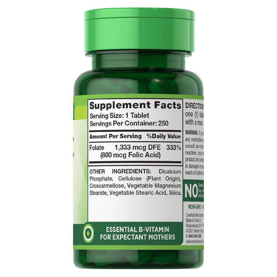 商品Nature's Truth|叶酸片 800mcg,价格¥15,第3张图片详细描述