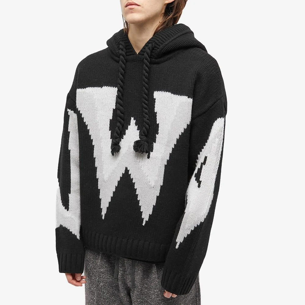 商品JW Anderson|JW Anderson Gothic Logo Chunky Hoodie,价格¥3030,第2张图片详细描述