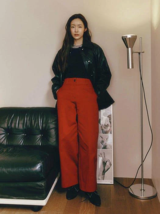 商品A.T.CORNER|Stitch Wide Long Pants Red (Aepa2f001r2),价格¥810,第1张图片