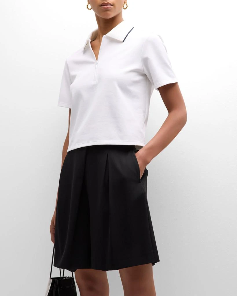 商品Theory|Tennis Polo Zip-Front Top,价格¥1480,第1张图片