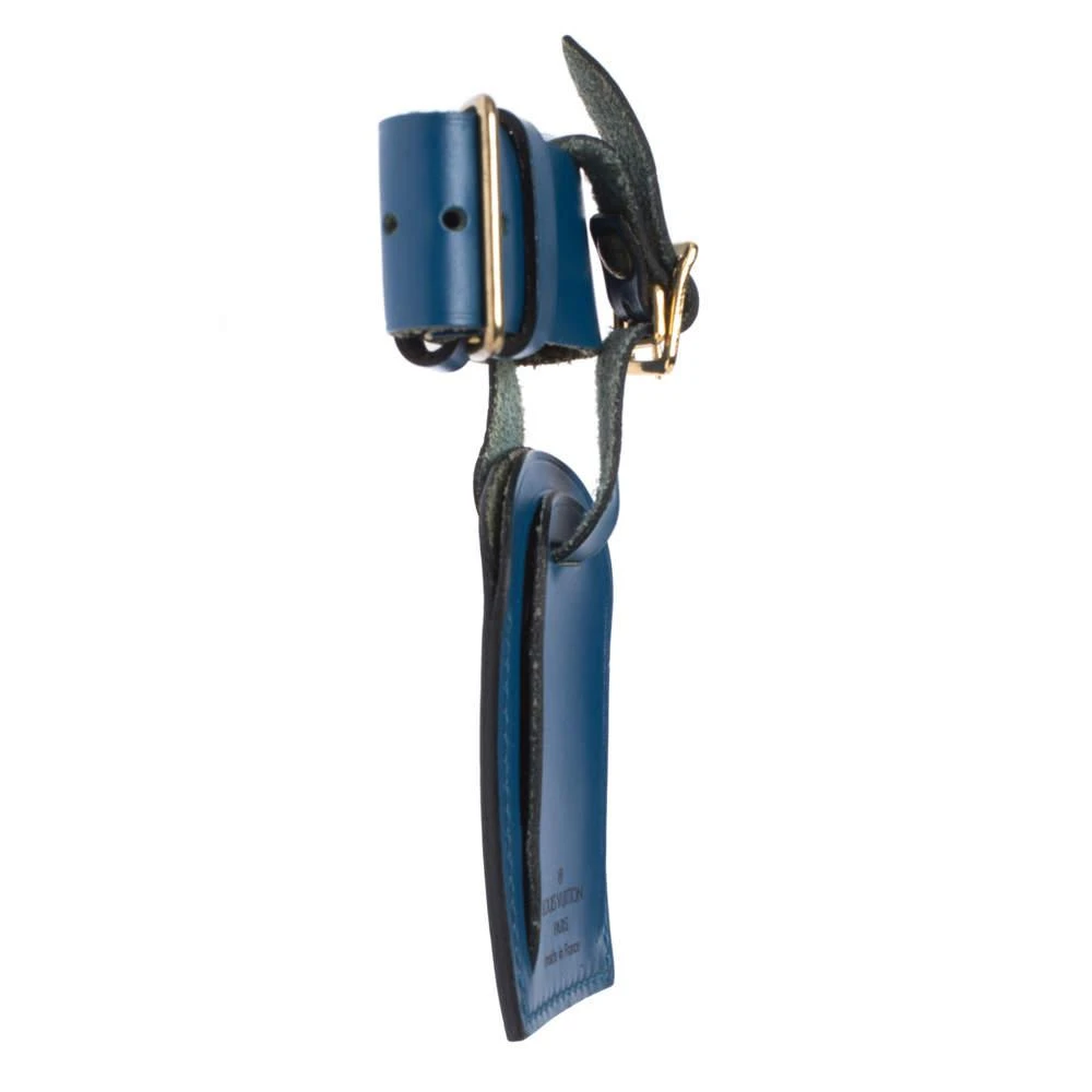 商品[二手商品] Louis Vuitton|Louis Vuitton Blue Leather Luggage Name Tag & Strap Holder,价格¥809,第2张图片详细描述