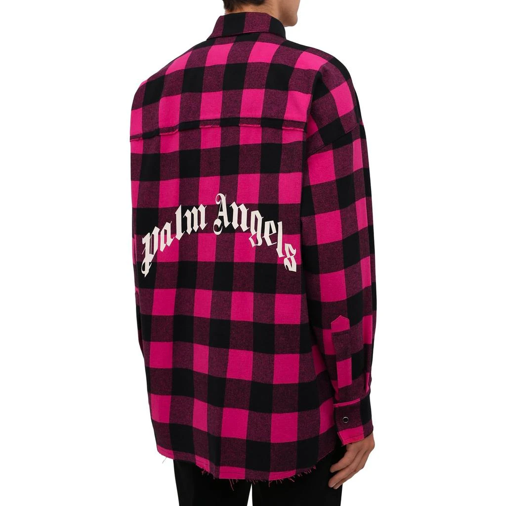 商品Palm Angels|Palm Angels Flannel Cotton Blend Shirt,价格¥3522,第3张图片详细描述