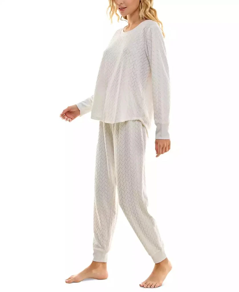 Women's Cloud Dancer 2-Pc. Cable-Knit Pajamas Set 商品