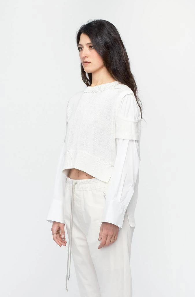 商品Adidas|Y'S YOHJI YAMAMOTO White Shirt Collar Pullover,价格¥2693,第3张图片详细描述