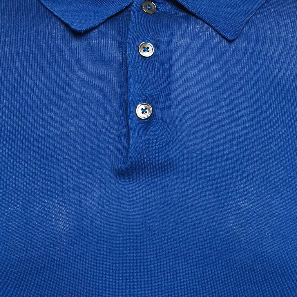 商品[二手商品] Ralph Lauren|Ralph Lauren Purple Label Blue Jersey Long Sleeve Polo T-Shirt M,价格¥1244,第4张图片详细描述