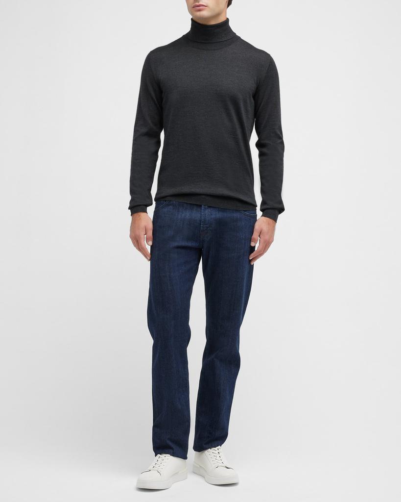 Men's Cashmere-Silk Turtleneck Sweater商品第3张图片规格展示