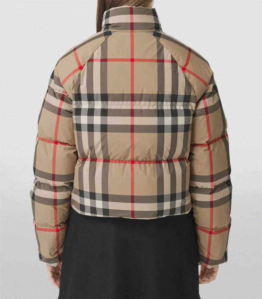 商品Burberry|Cropped Check Puffer Jacket,价格¥10150,第4张图片详细描述