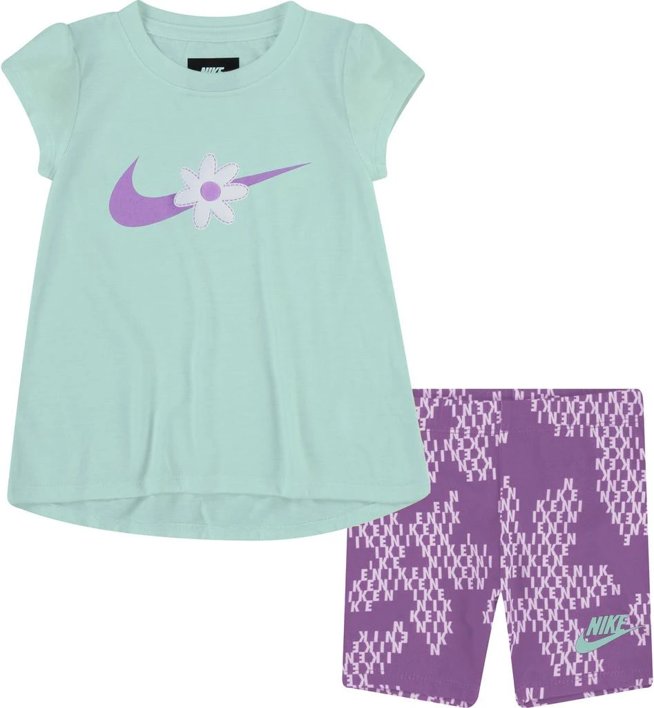 商品NIKE|Nike Toddler Sport Daisy Bike Shorts Set,价格¥164,第1张图片