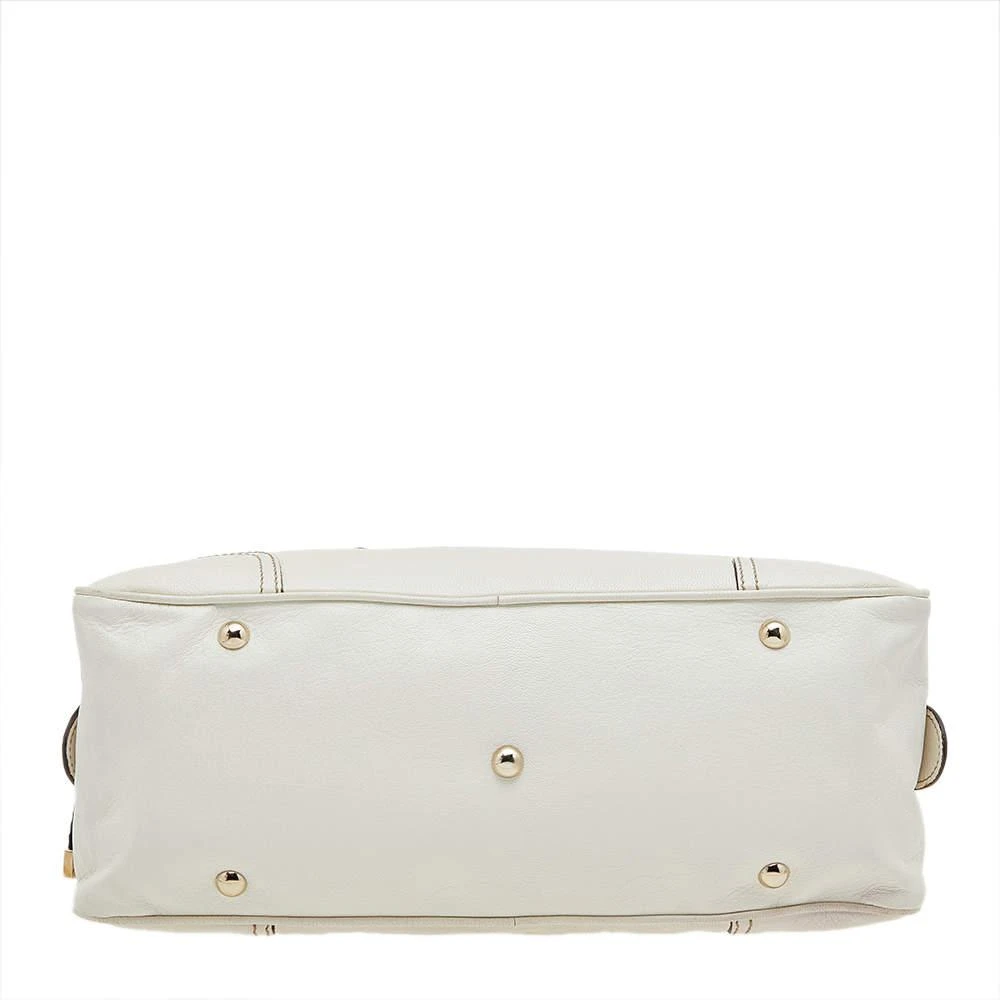 Gucci White Leather Web Bow Bowling Bag 商品